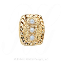 GS264 PL - 14 Karat Gold Pearl Slide 